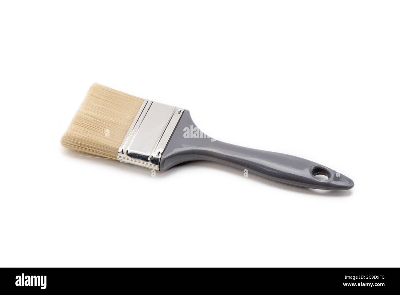 Gray paintbrush isolated on white background, look cool Stock Photo