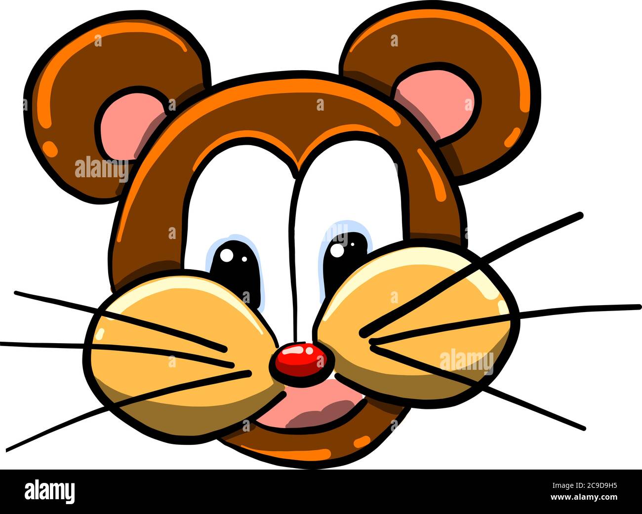 Funny mouse, illustration, vector on white background Stock Vector