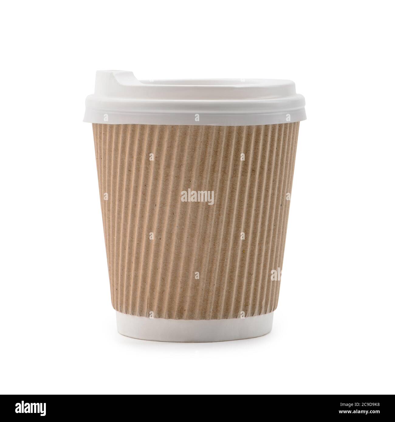 Paper cup with corrugated layer on white background Stock Photo - Alamy
