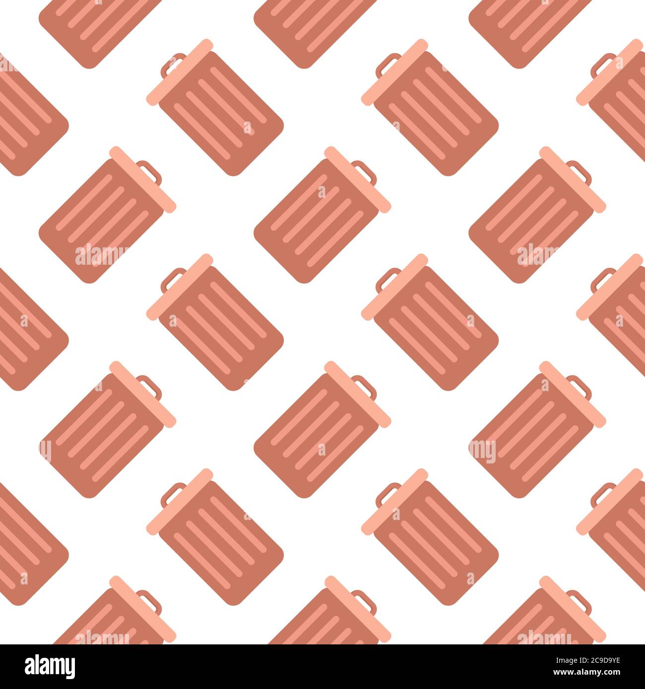 Golden bin ,seamless pattern on white background. Stock Vector