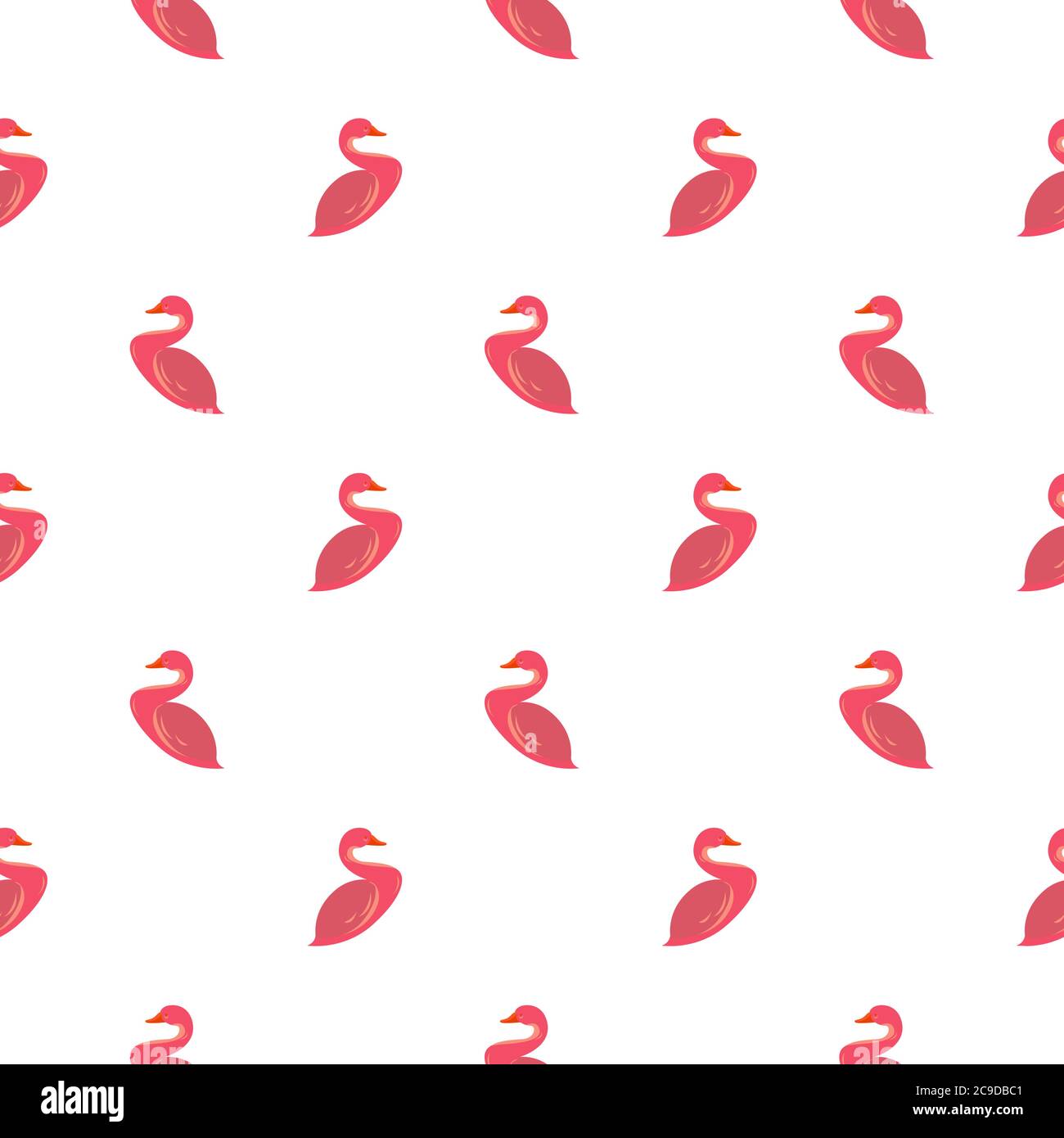 Pink swan ,seamless pattern on white background Stock Vector Image & Art -  Alamy