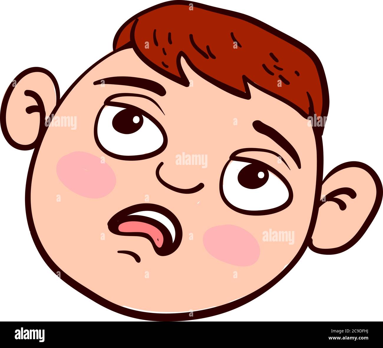 Scared Face Boy Clip Art - Scared Face Boy Image