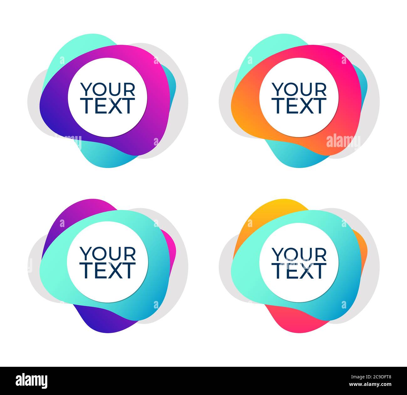 Fluid Organic Colorful Shapes Vector Design EPS 10 Stock Vector