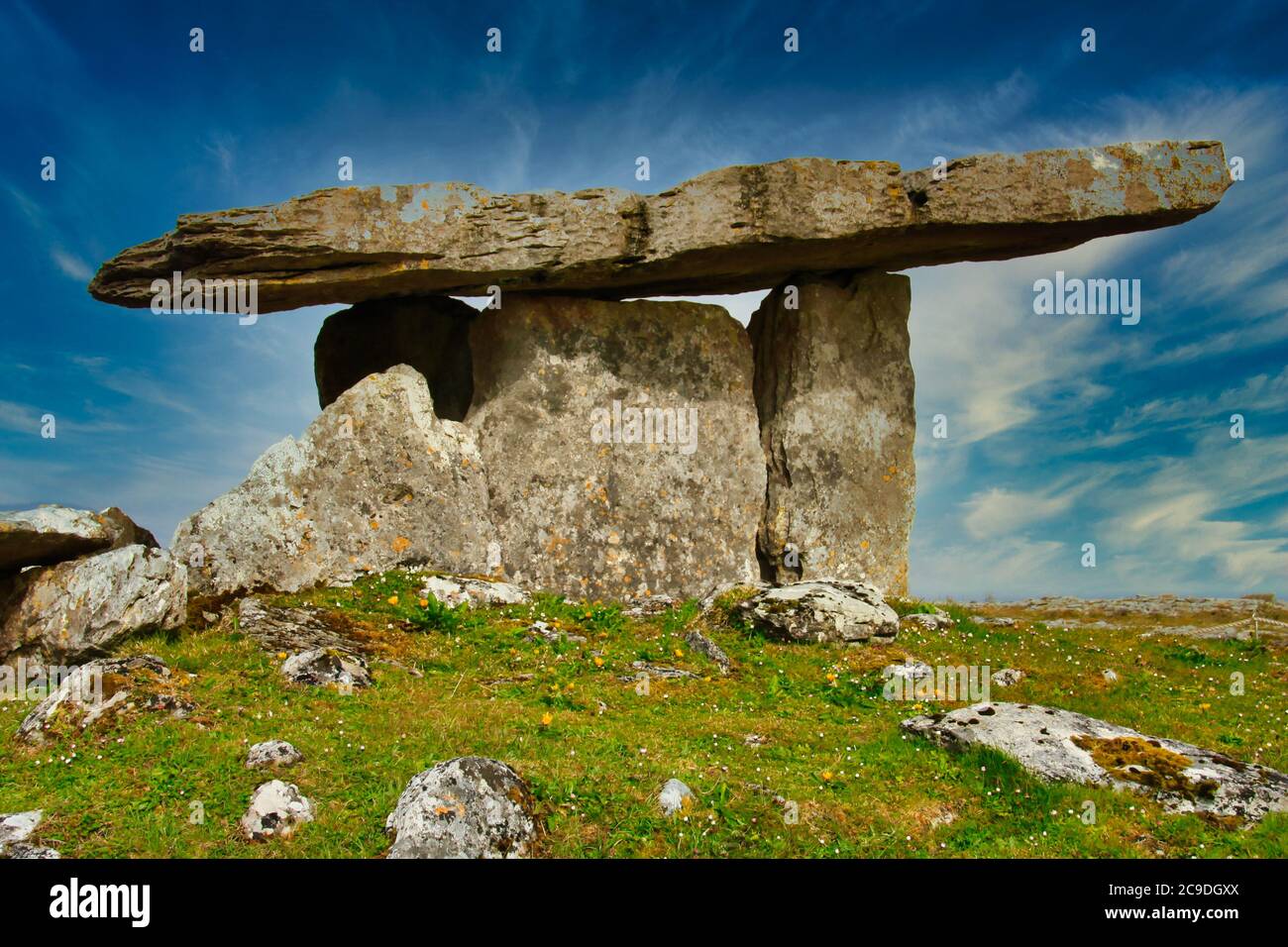 unusually large dolmen or portal tomb Stock Photo