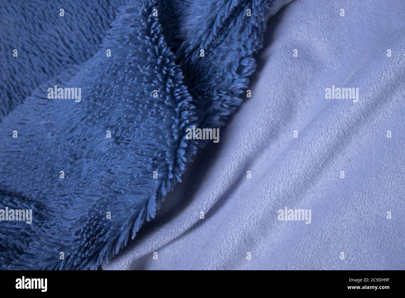 blue fabric, terry background. suitable for design paper, banners, billboards  Stock Photo