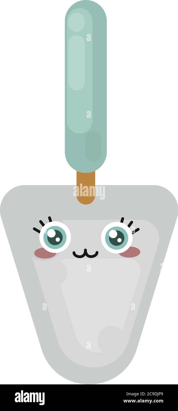 Cute little trowel, illustration, vector on white background Stock Vector