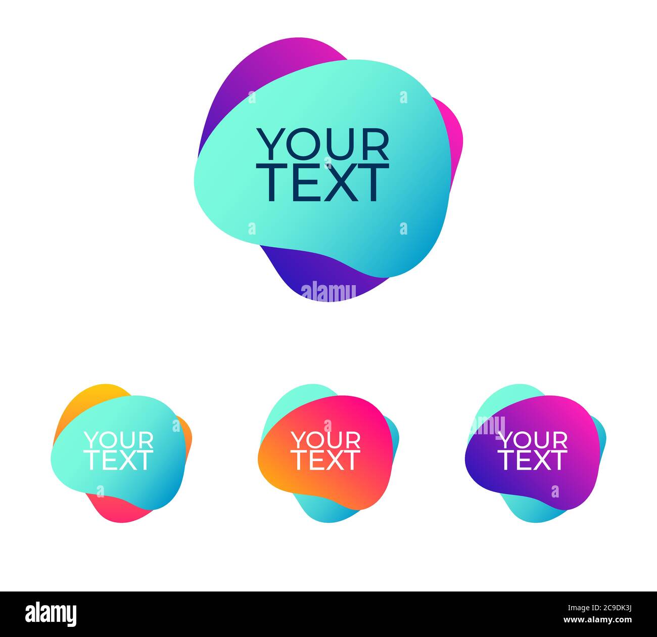 Fluid Organic Colorful Shapes Vector Design EPS 10 Stock Vector