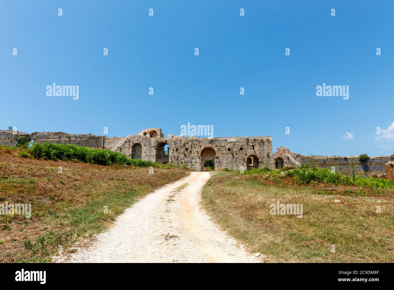The walls of Ancient Nikopolis (probably the largest archaeological site in Greece) close to Preveza town, Epirus. Stock Photo