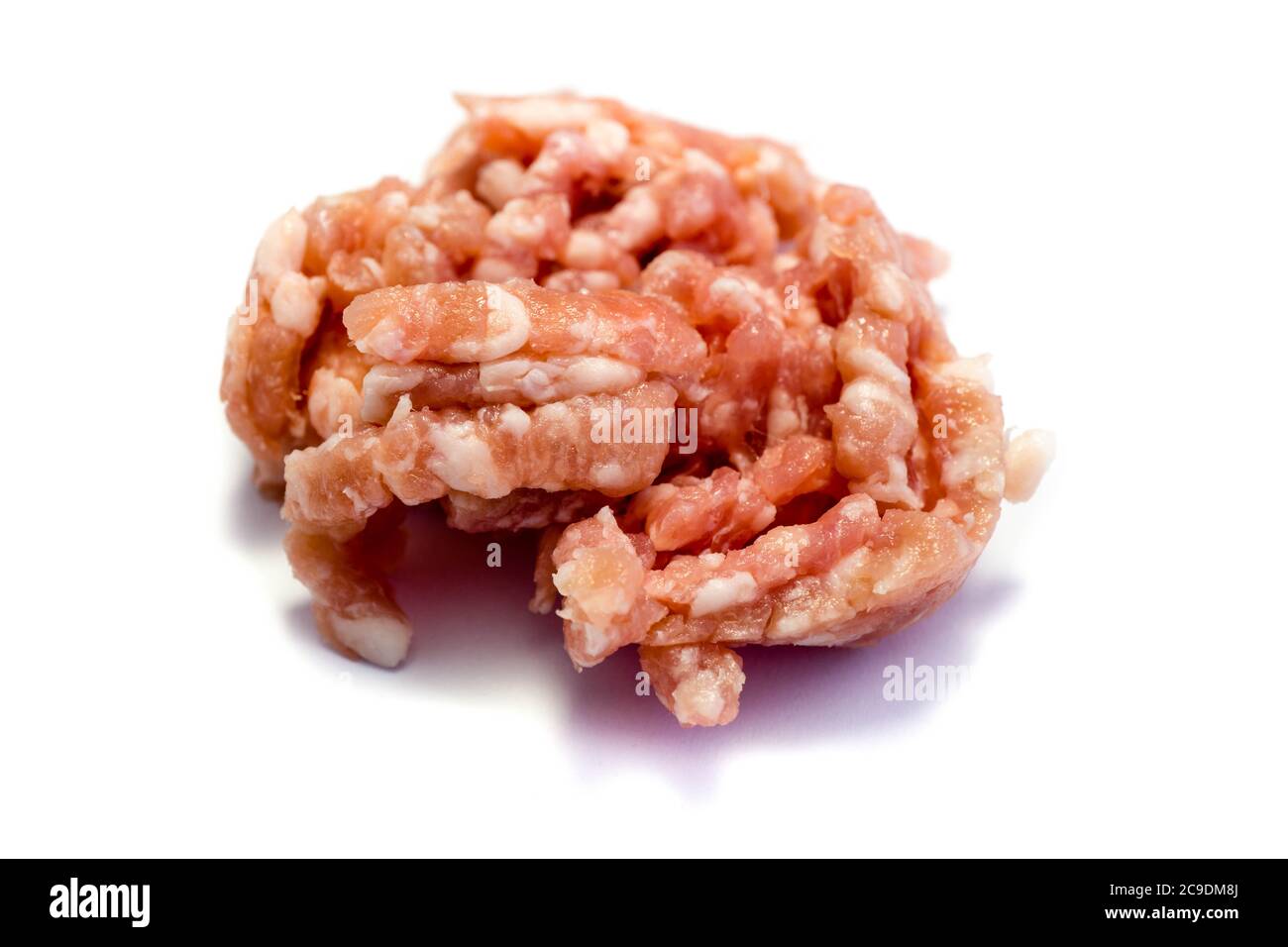 Raw minced meat on white background Stock Photo