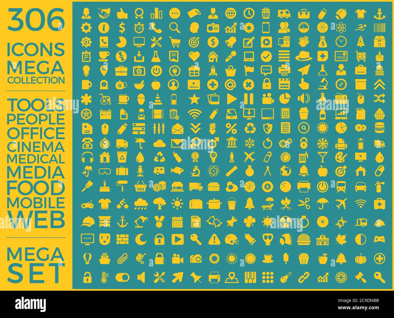 Set Of Icons, Quality Universal Pack, Big Icon Collection Vector Design ...