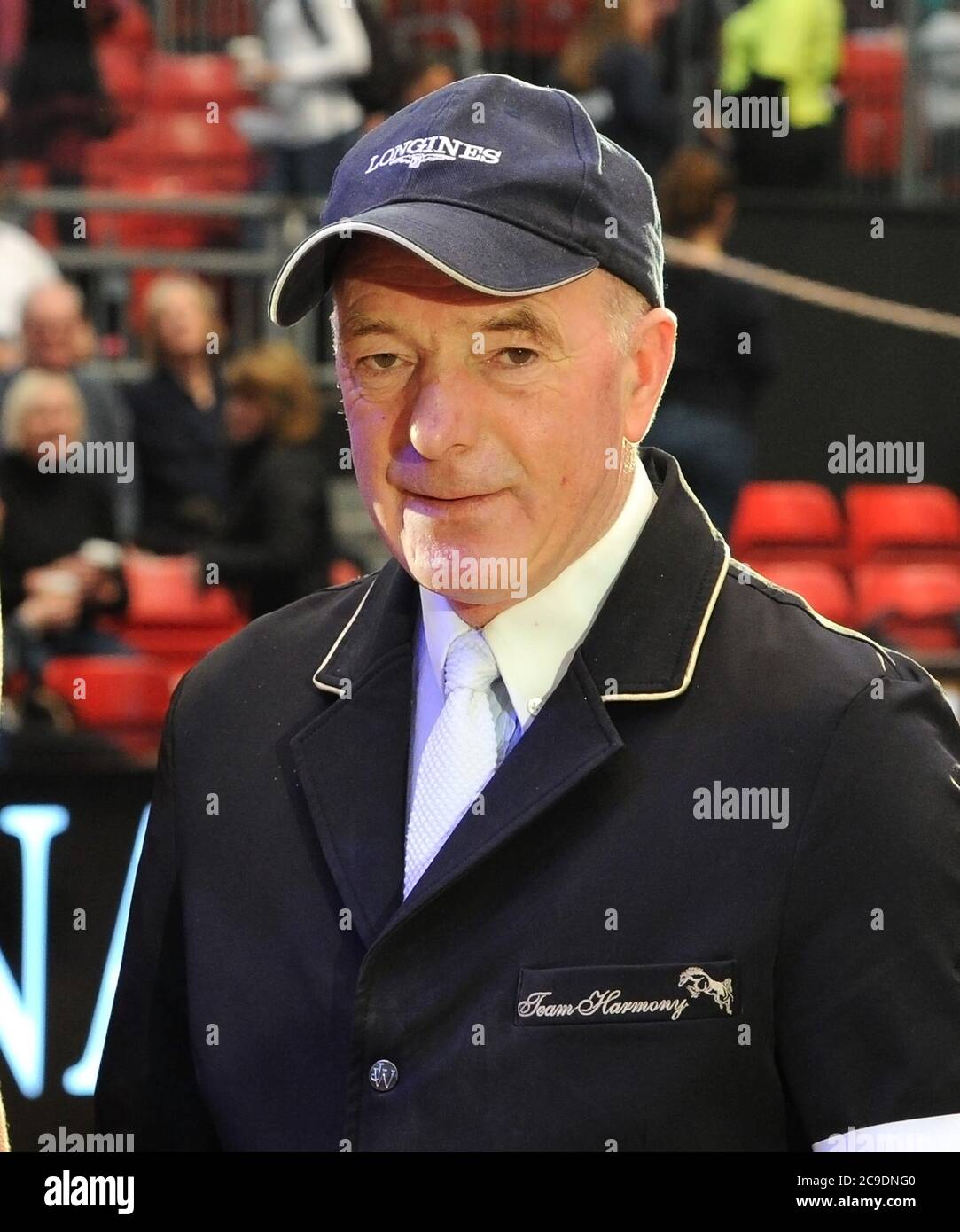 Olympia Friday 18.12.15 John Whitaker MBE is a British equestrian and Olympian who competes in show jumping. Stock Photo
