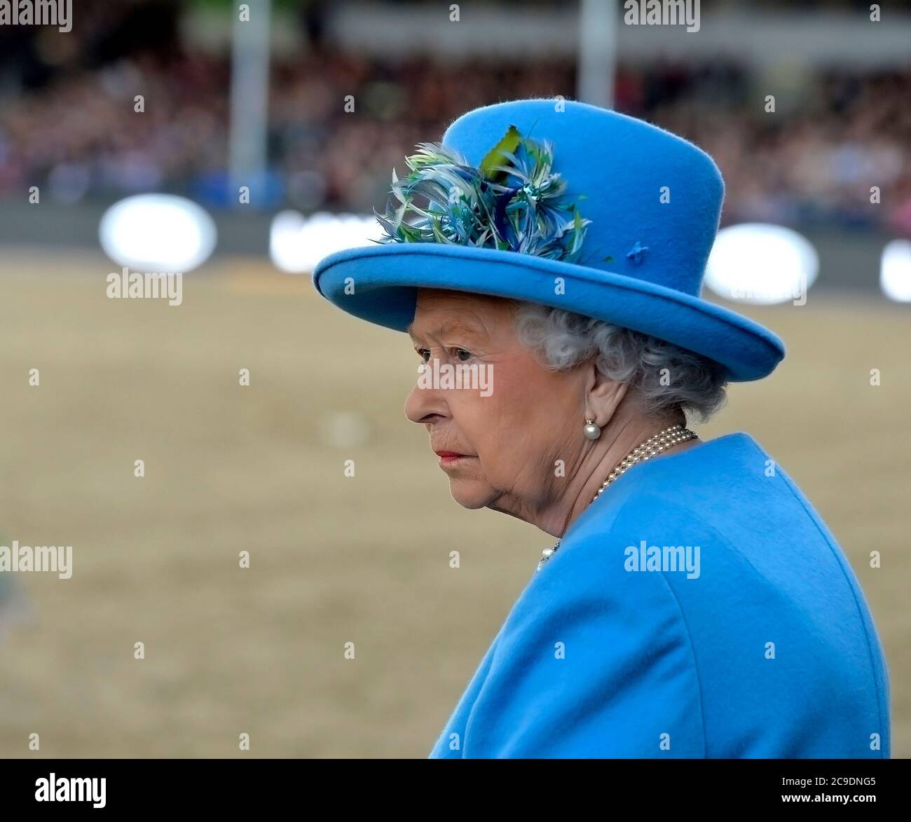 RWHS  14.05.17 Her Majesty Queen Elizabeth II Queens hats Stock Photo