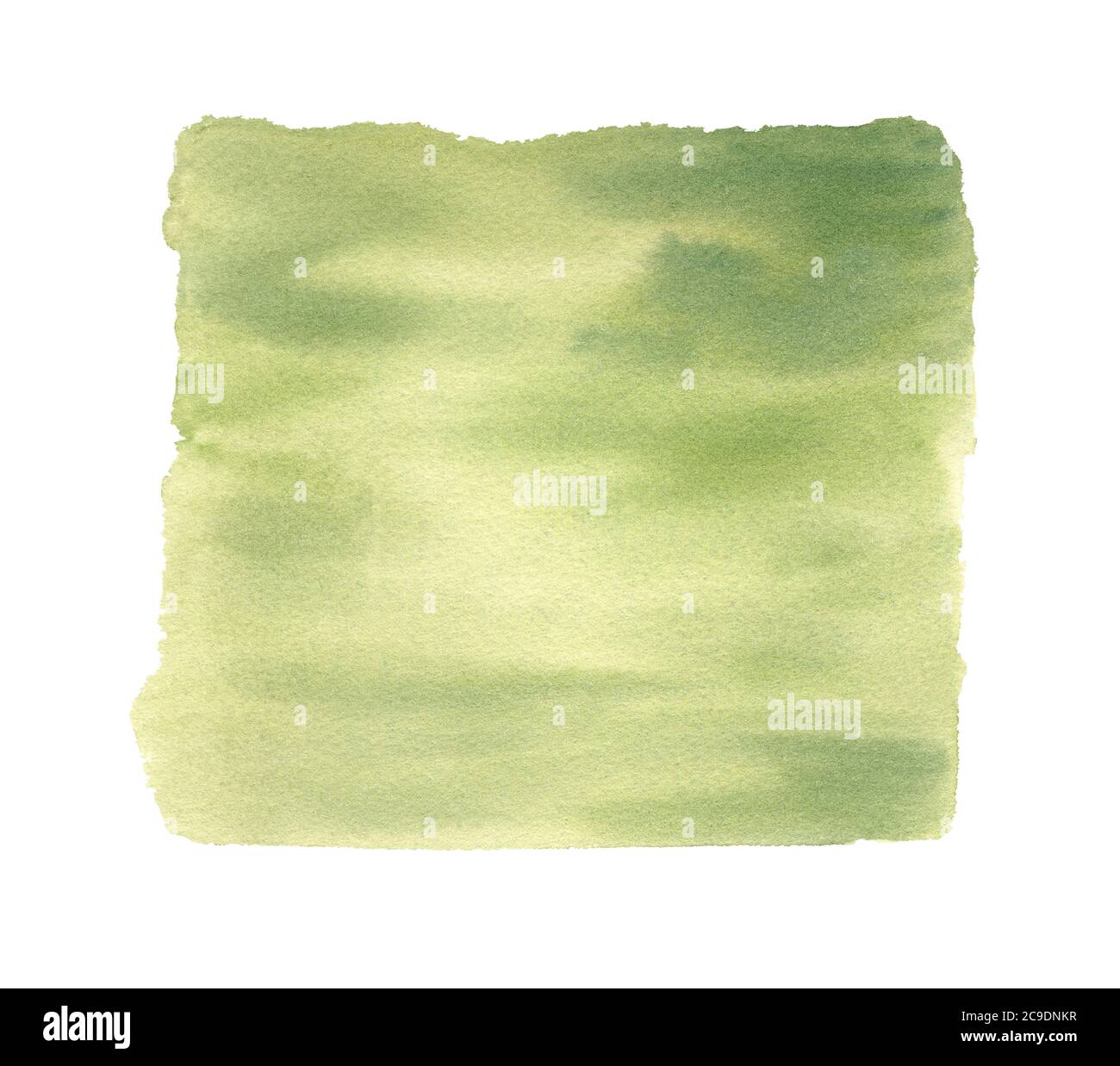 Watercolor green texture. Hand drawn abstract background. Design for wallpaper, banner, backdrop. Stock Photo