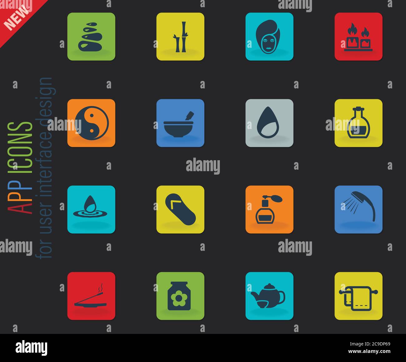 Spa simply icons Stock Vector Image & Art - Alamy