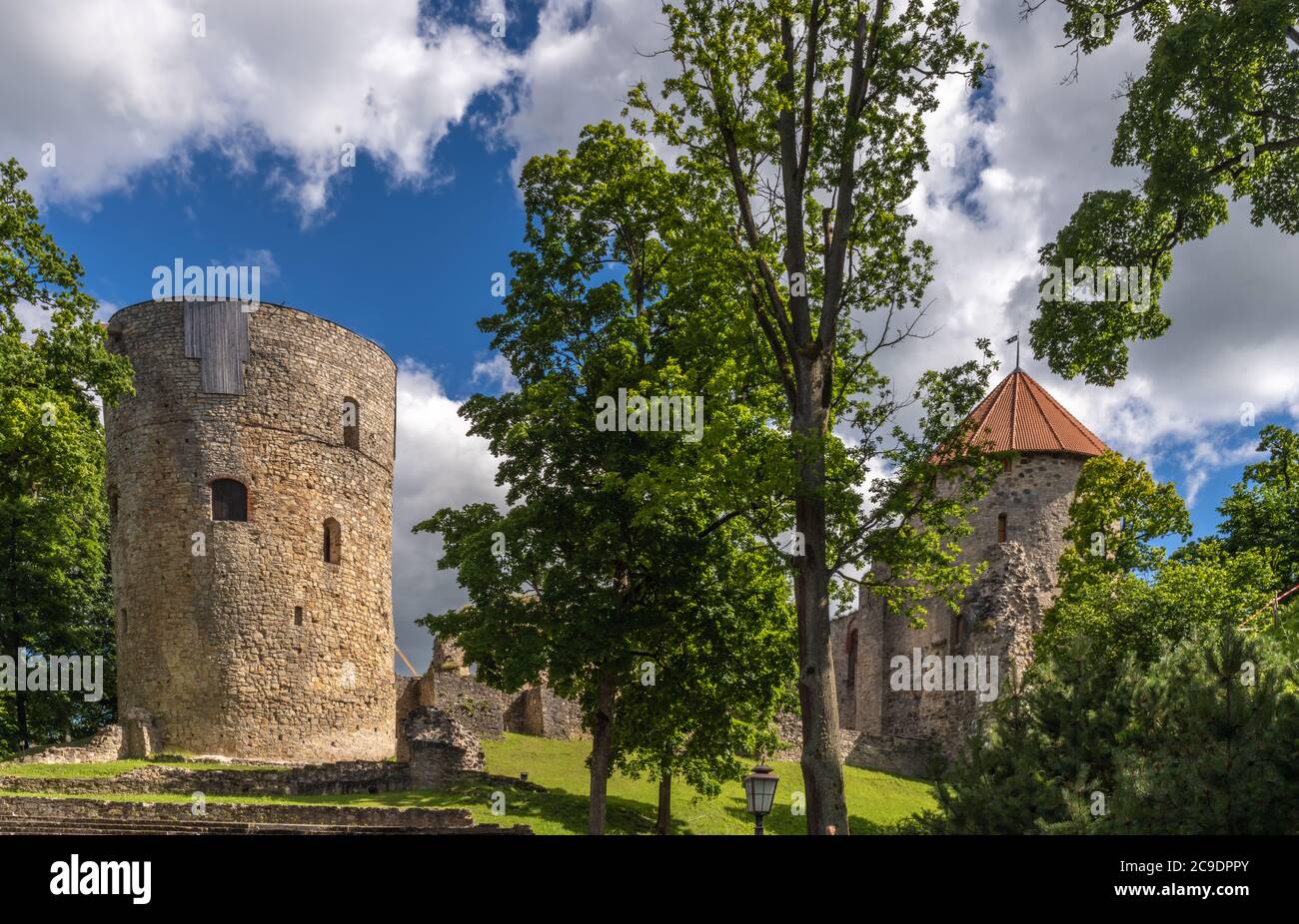 Cesis Castle, one of the most iconic medieval castles in Latvia. The ...