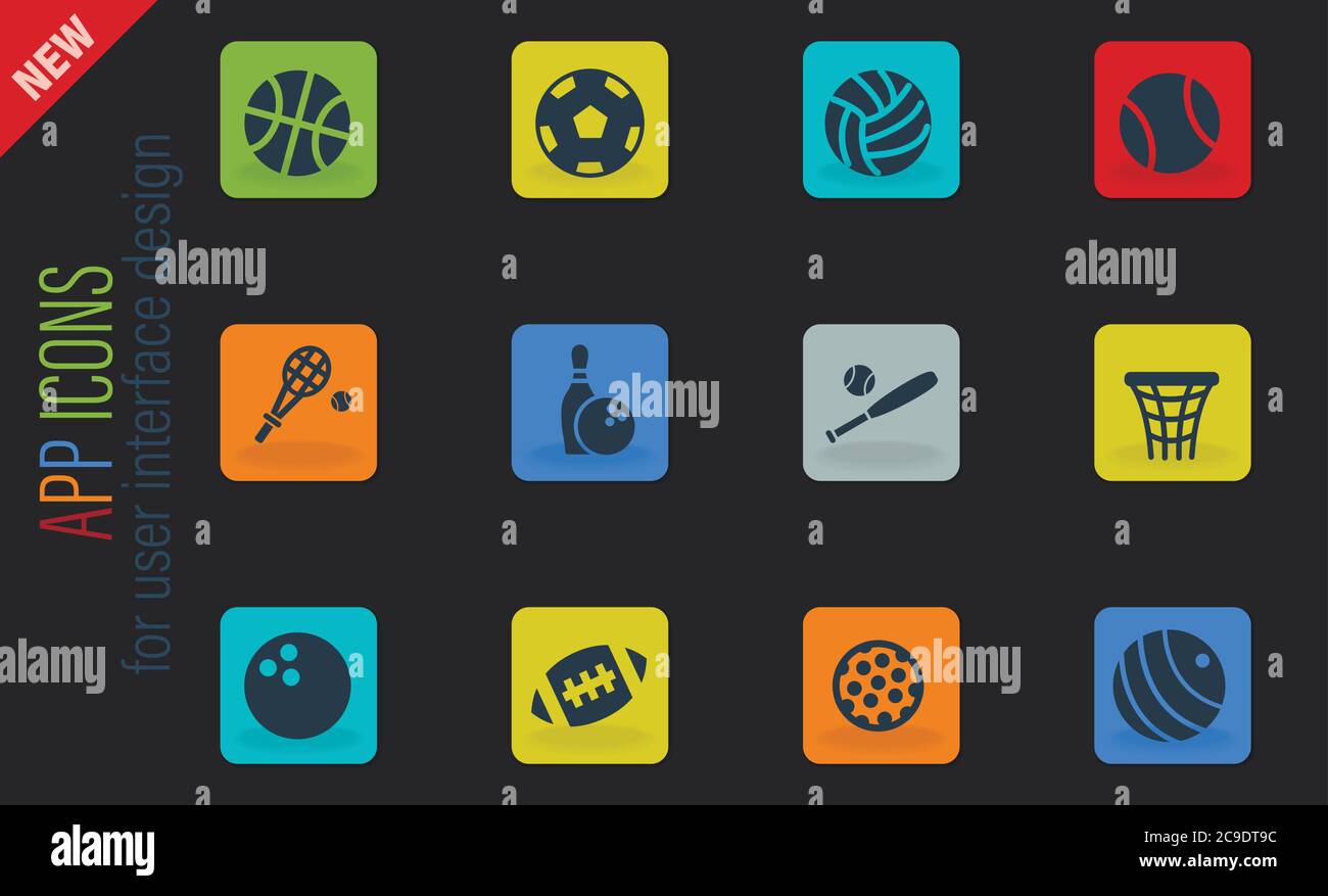 sport balls icon set Stock Vector Image & Art - Alamy