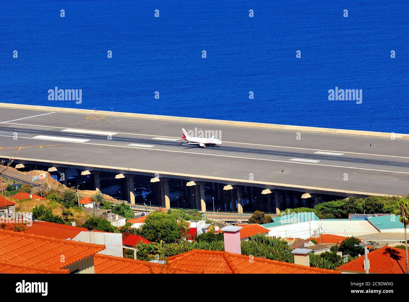 Madeira International Airport View Runway Bridge 05 Santa Cruz Madeira Island Portugal Stock Photo Alamy