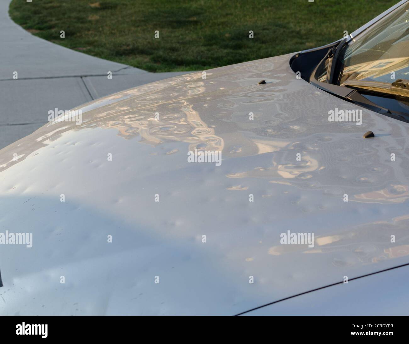 Many residents will be filing automobile insurance claims after an extreme hail event in NE Calgary on June 13, 2020. Stock Photo