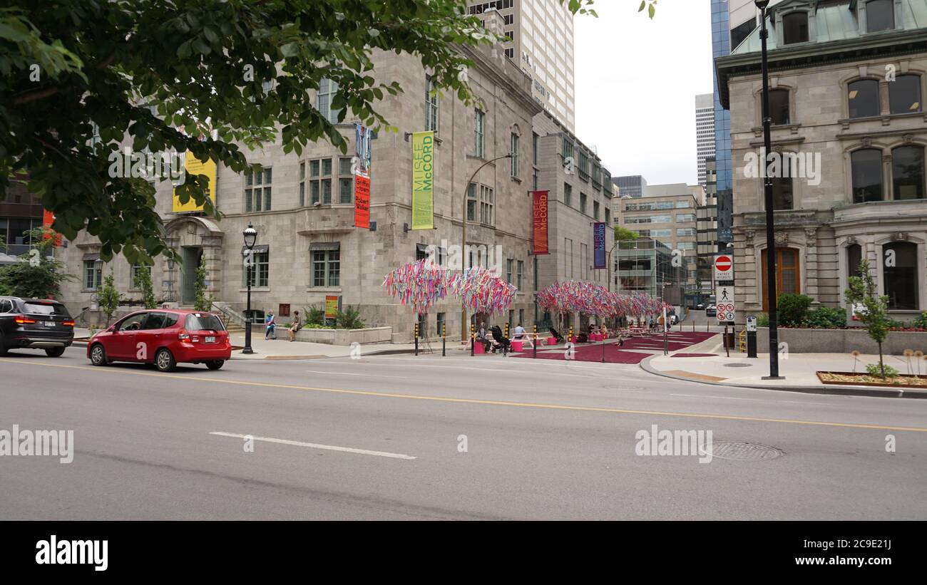 Montreal, QC/ Canada 6/26/2020 the street next to McCord museum