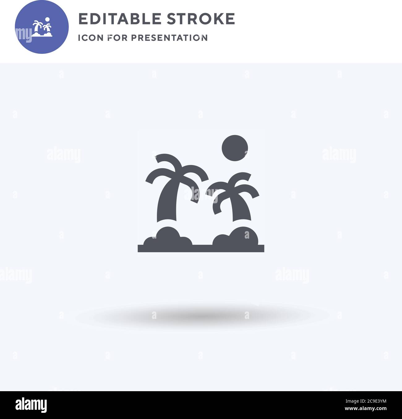 Jungle icon vector, filled flat sign, solid pictogram isolated on white ...