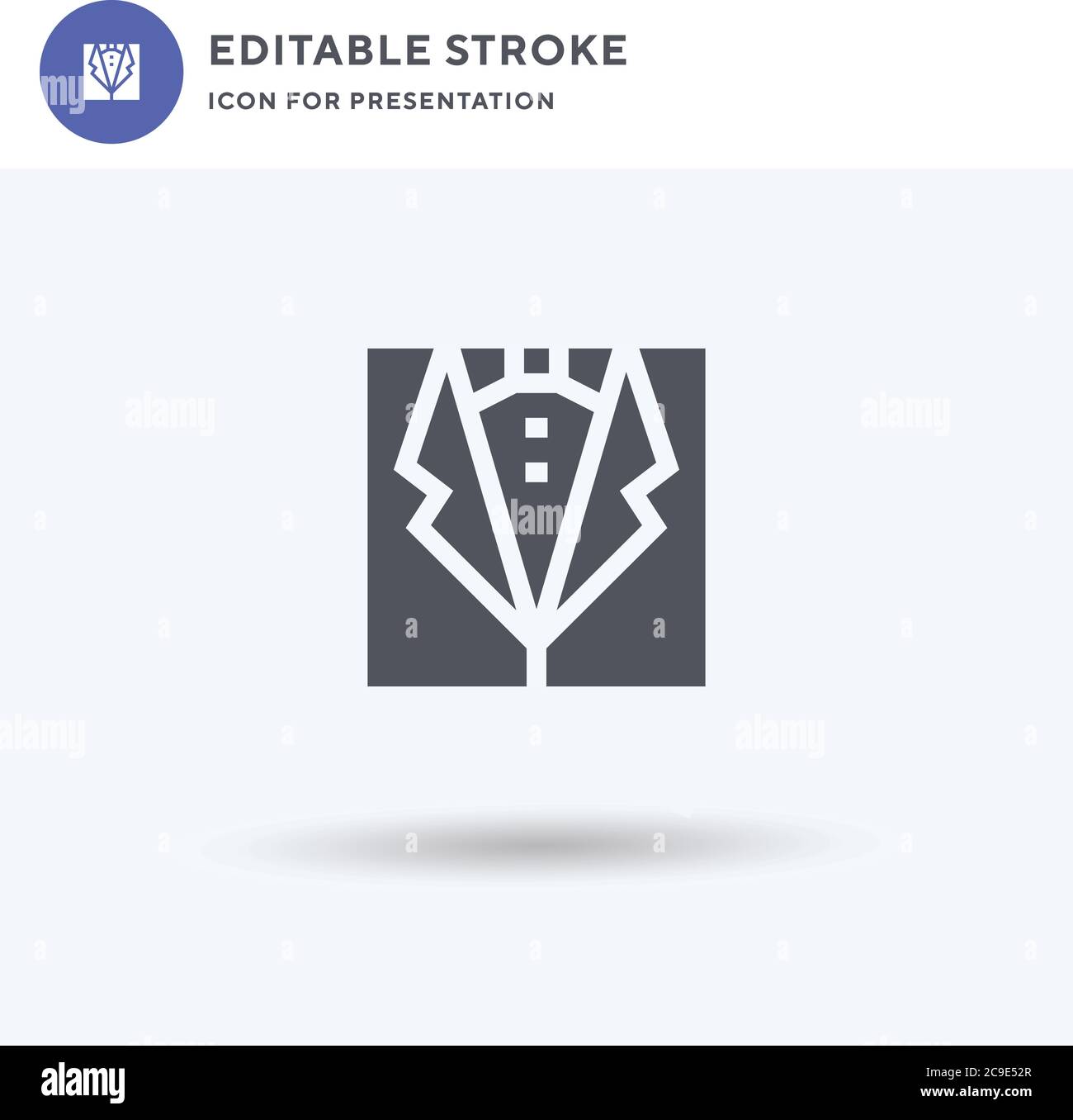 Tuxedo icon vector, filled flat sign, solid pictogram isolated on white ...