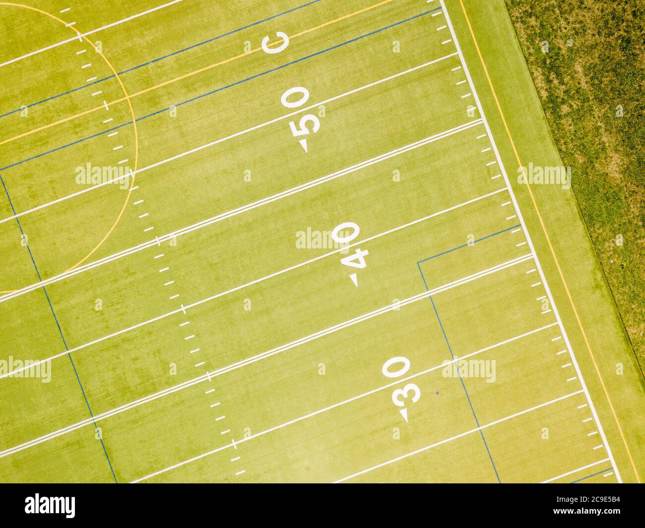 American Football Field Aerial High Resolution Stock Photography and