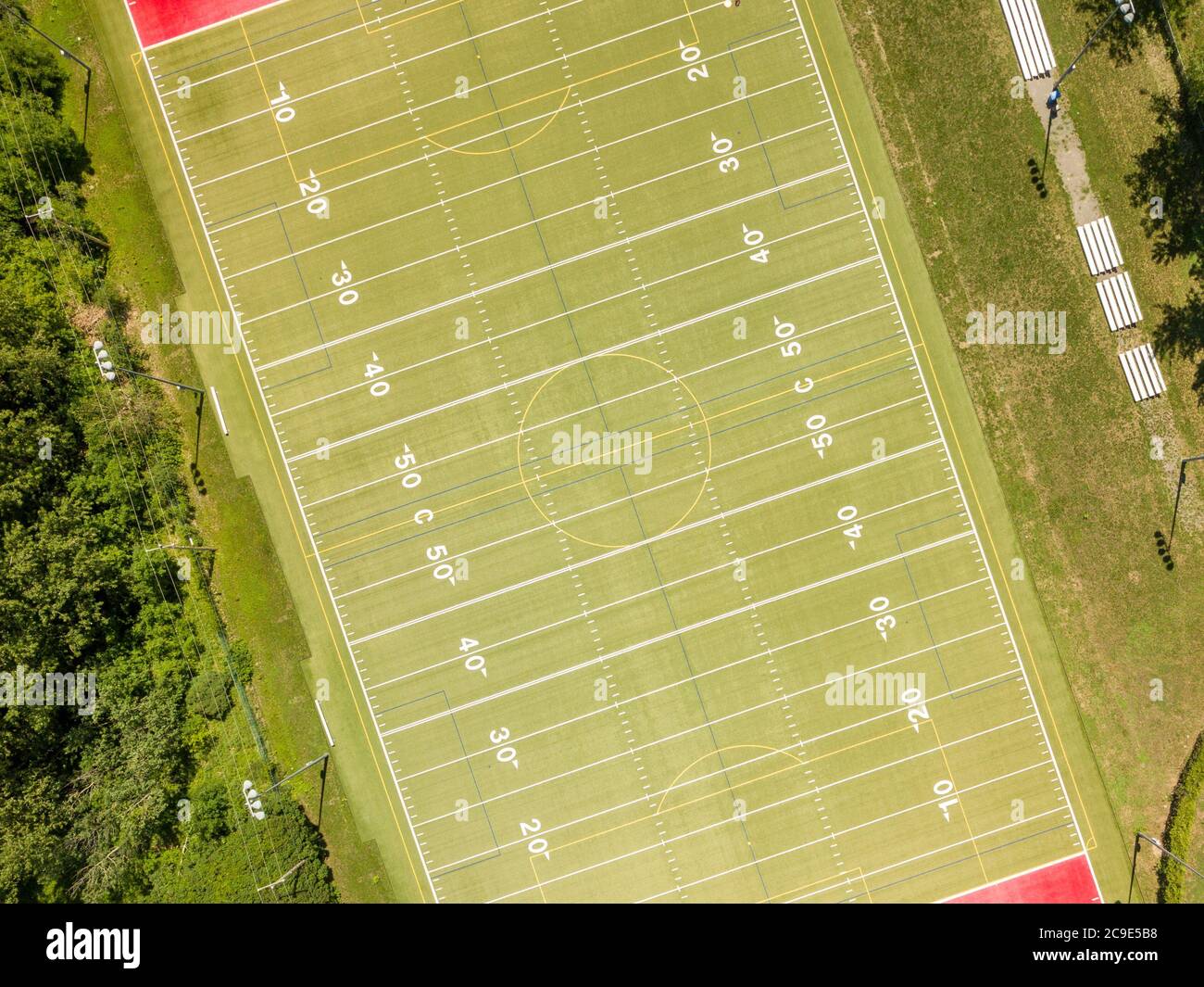 American football field view from above Stock Photo Alamy