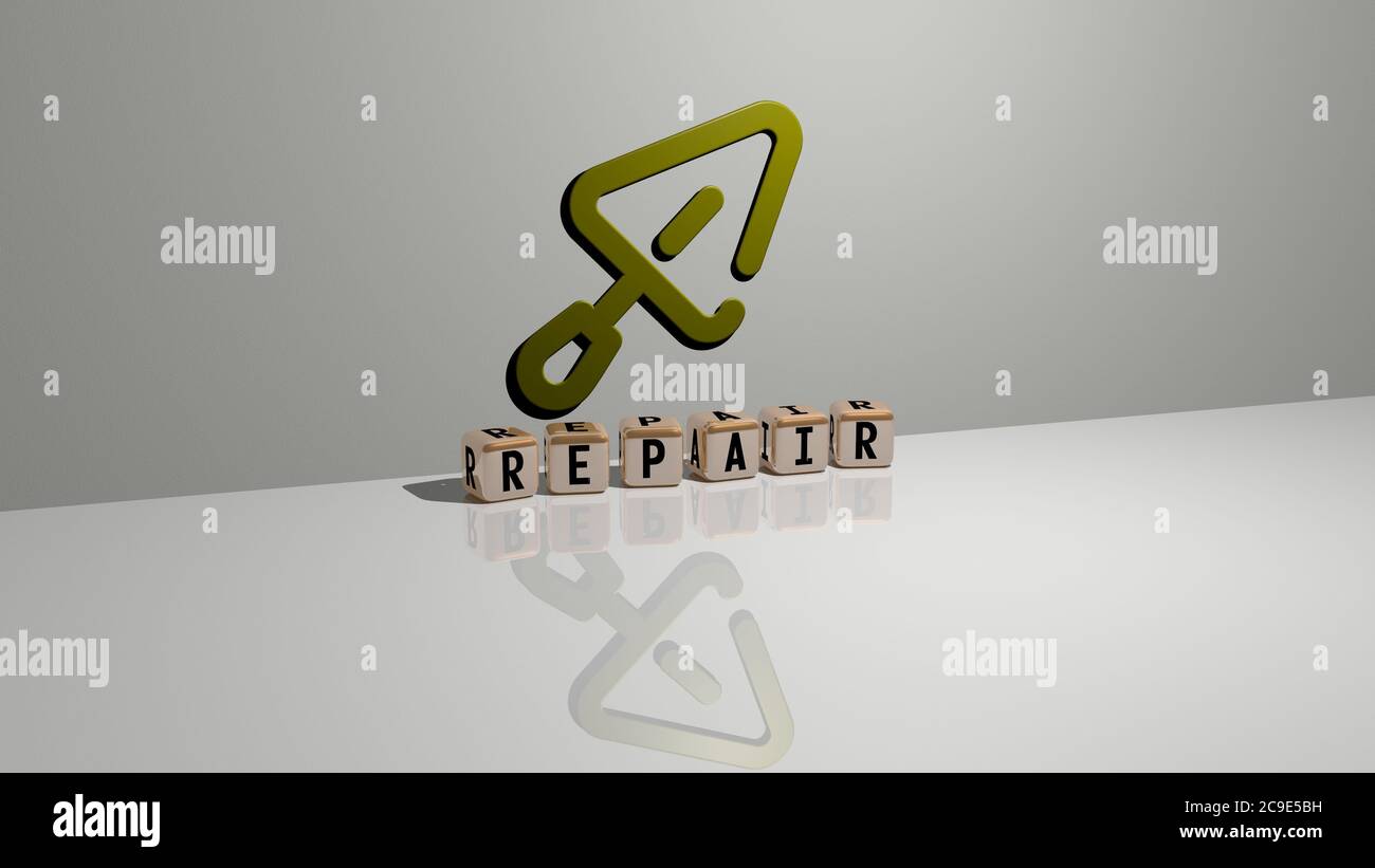 3D graphical image of repair vertically along with text built by ...