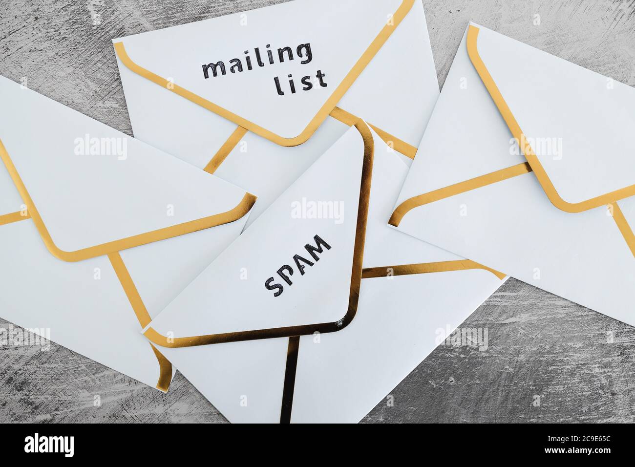 Processing Mail Inbox Labels inbox organization and clean-up concept, group of email envelopes with ...