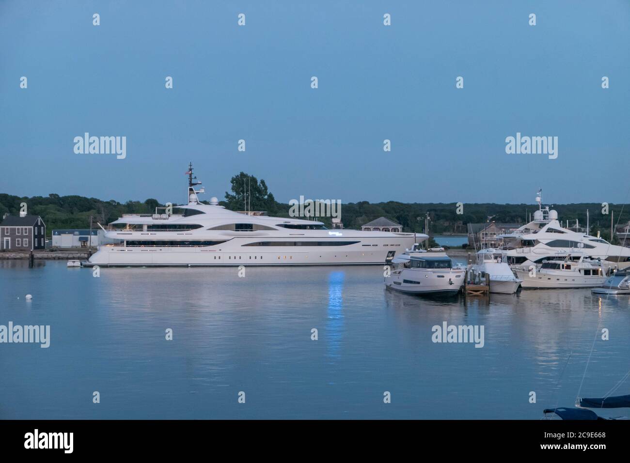 Boats at Vineyard Haven on Martha's Vineyard in Massachusetts USA Stock