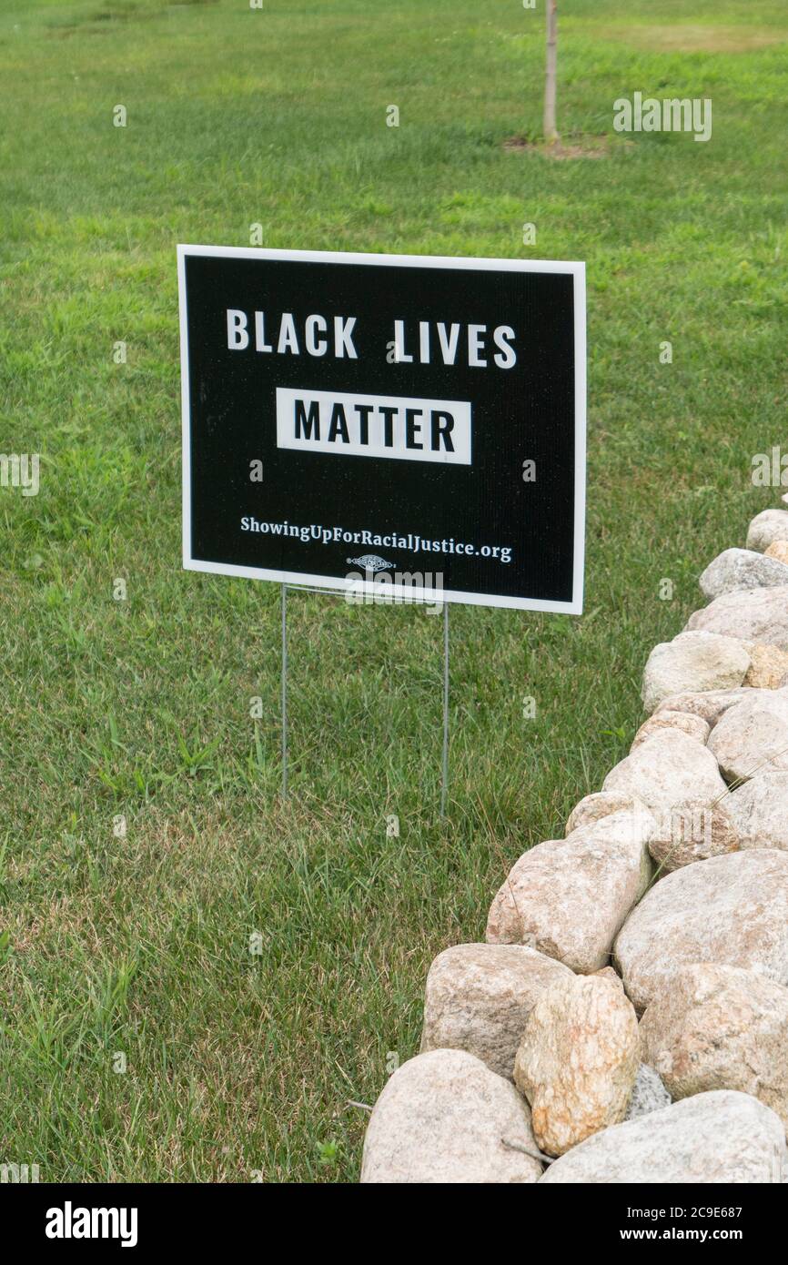 Black Lives Matter sign in Falmouth Cape Cod Massachusetts USA Stock Photo