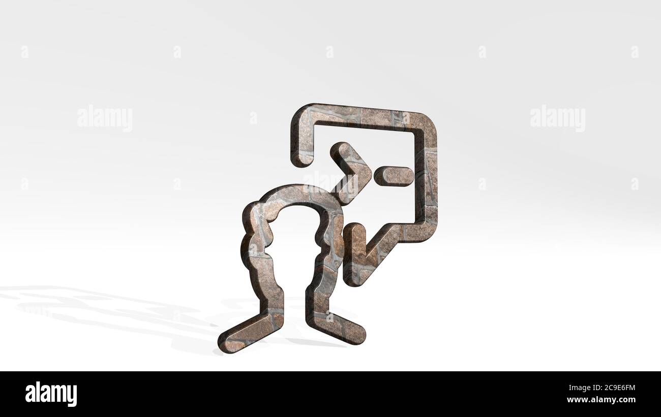 Programmer White Shadow programming user chat casting shadow with two lights. 3D illustration ...