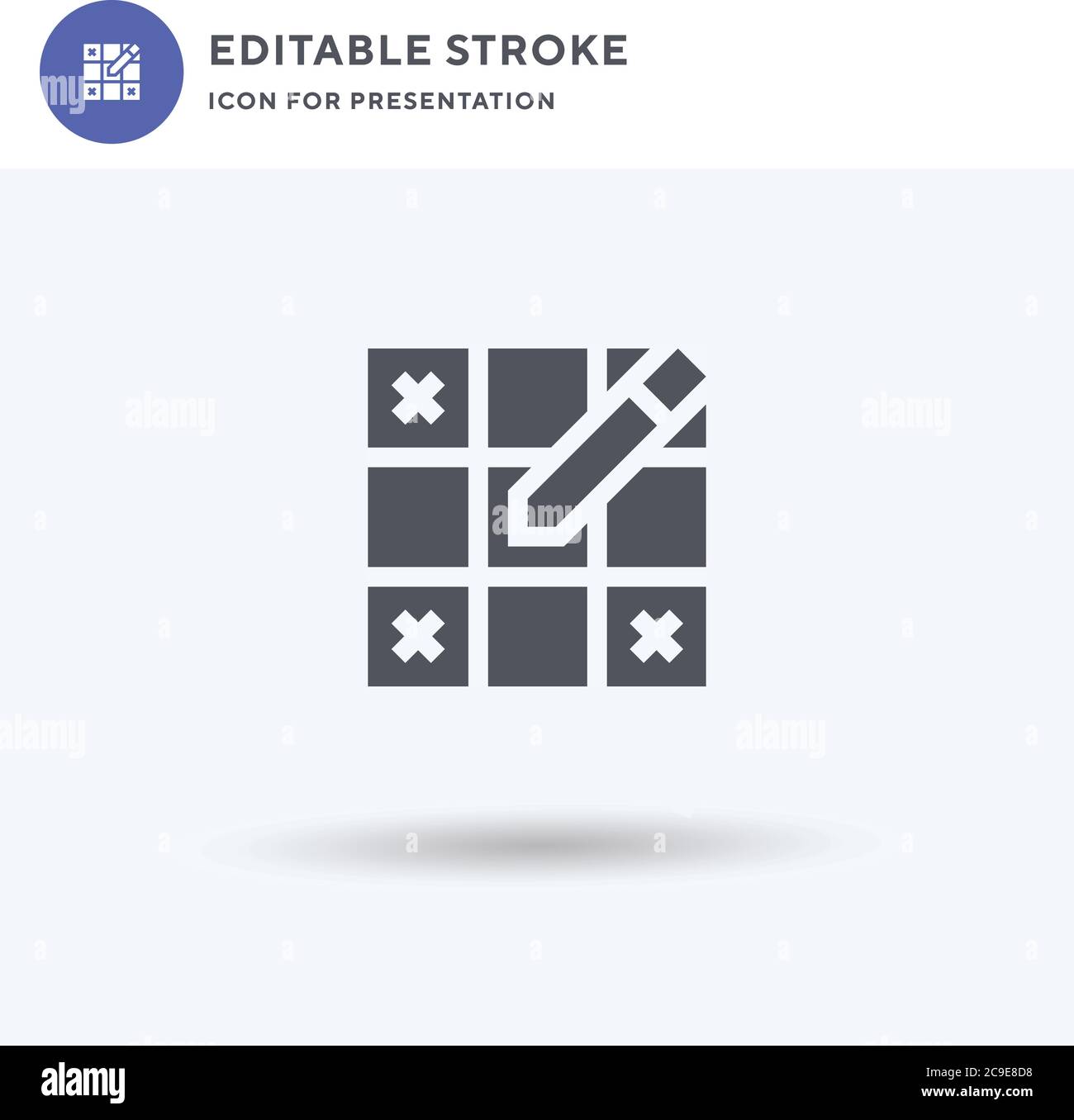 Sudoku Icon Vector Filled Flat Sign Solid Pictogram Isolated On White 