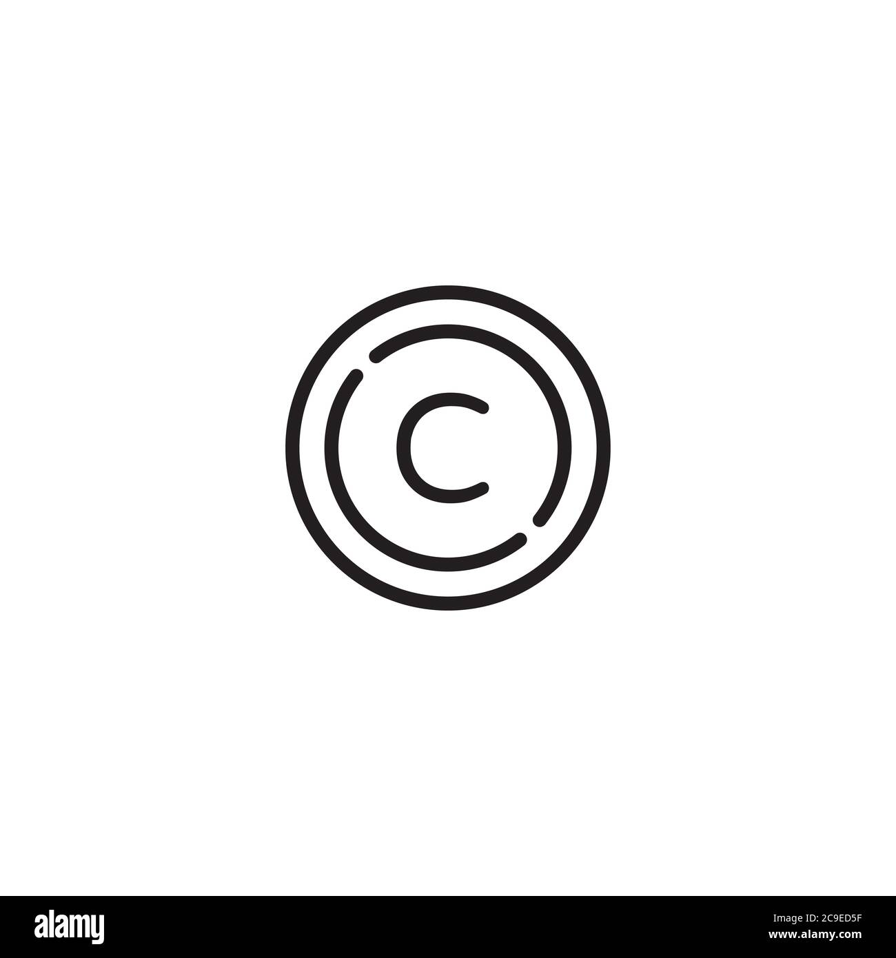 Letter C logo / icon design Stock Vector