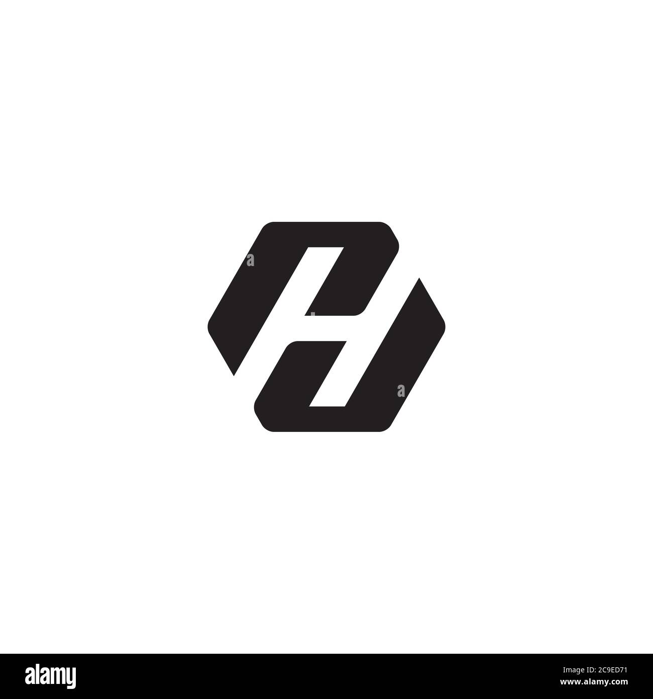 Letter H and Hexagon logo / icon design Stock Vector