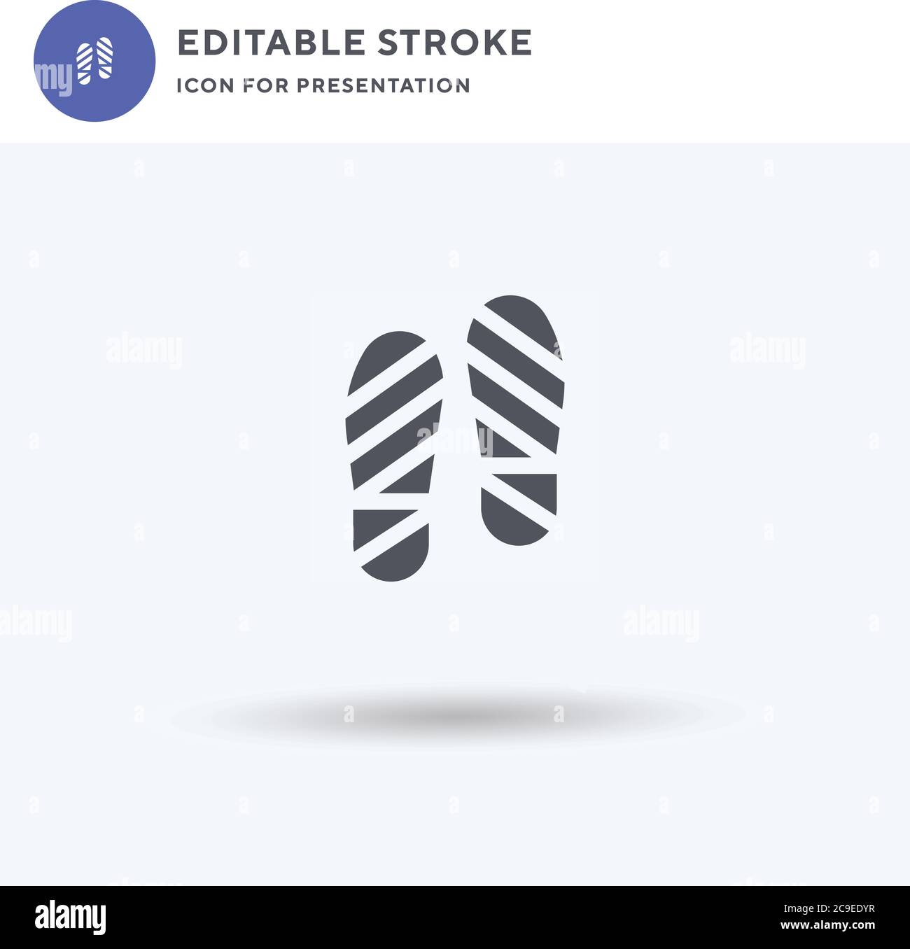 Footprint icon vector, filled flat sign, solid pictogram isolated on ...