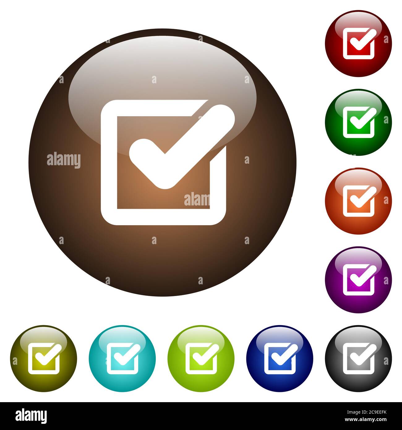 Checkbox purple tick Stock Vector Images - Alamy
