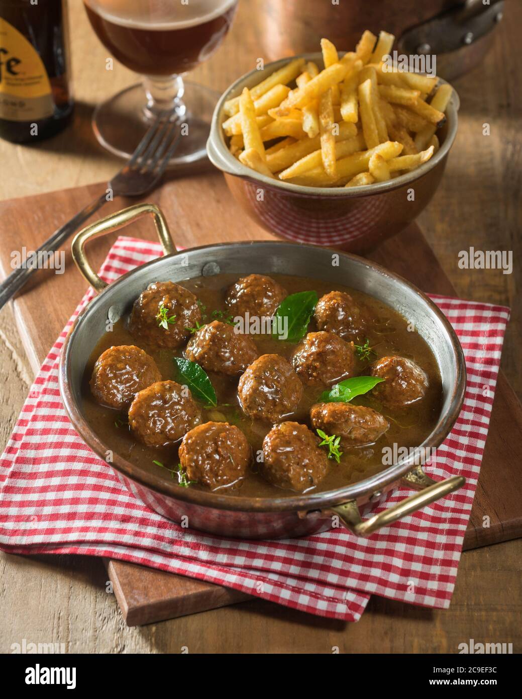 Boulettes Sauce Lapin. Belgian meatballs. Food Belgium Stock Photo Alamy
