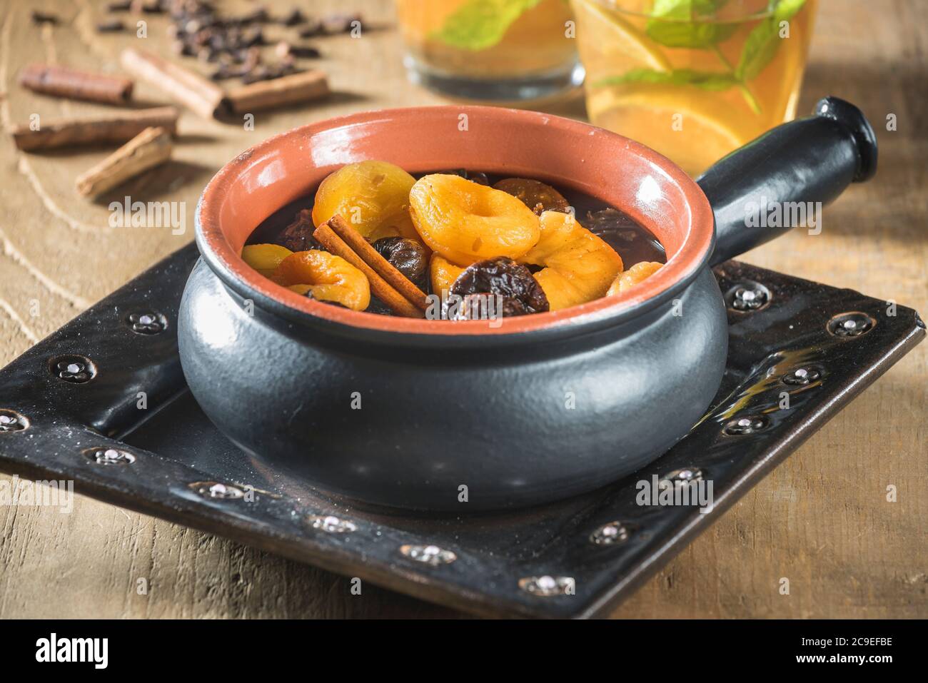 Dried fruit compote. Stock Photo