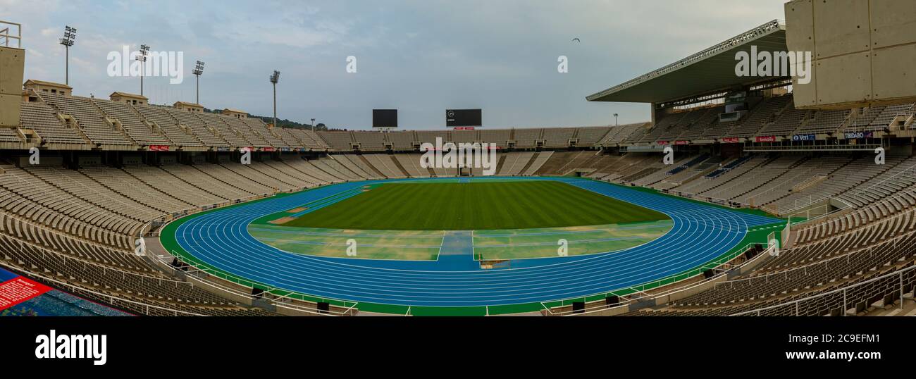 Barcelona, Spain 05/02/2010 Panorama of Estadi Olimpic Lluis Companys