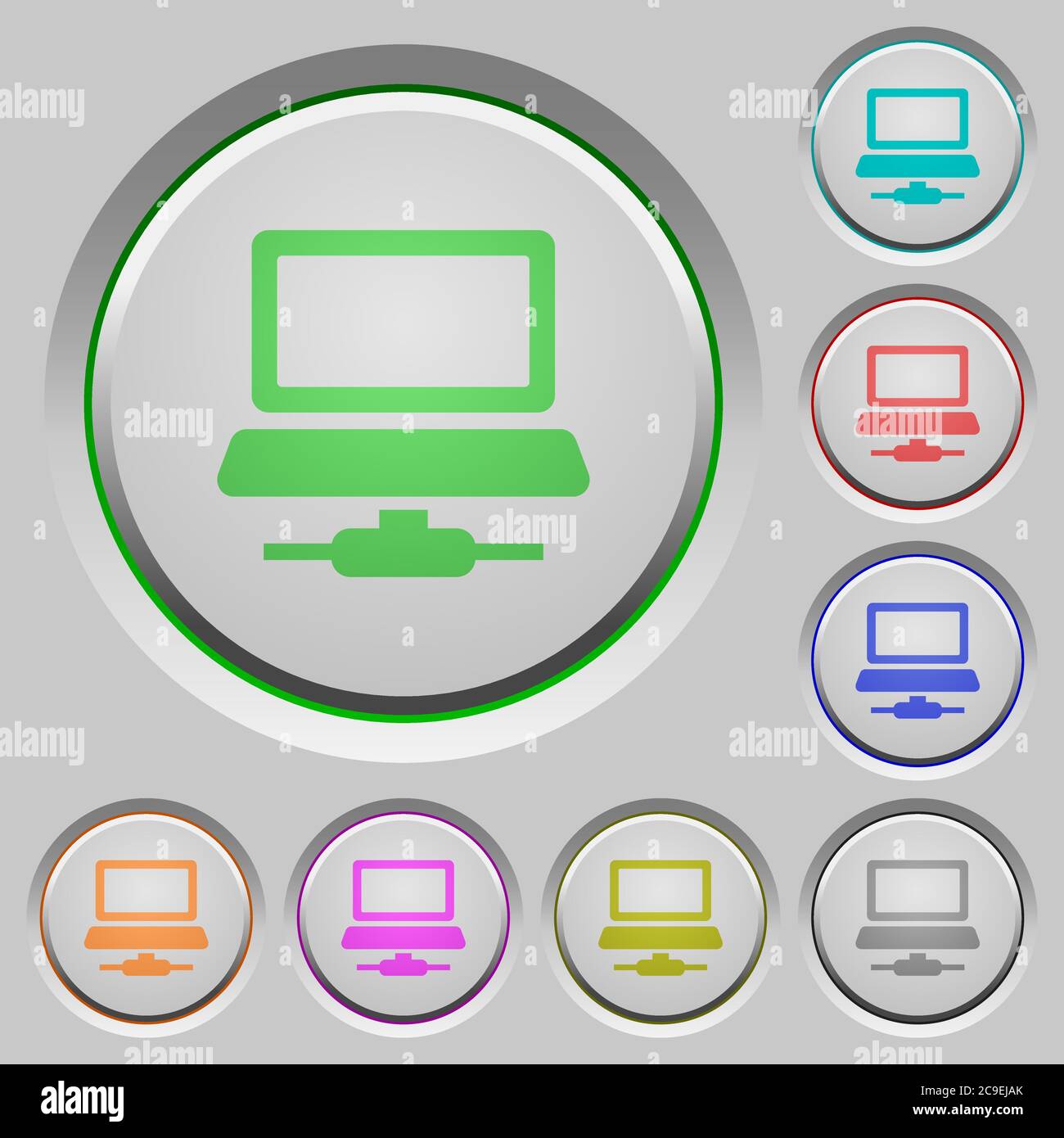 Network computer color icons hi-res stock photography and images - Alamy