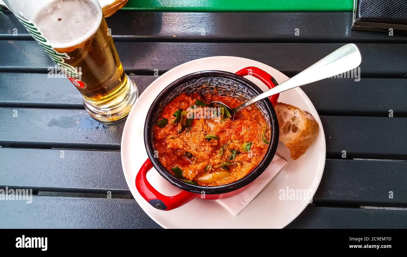Goulash and Beer Stock Photo