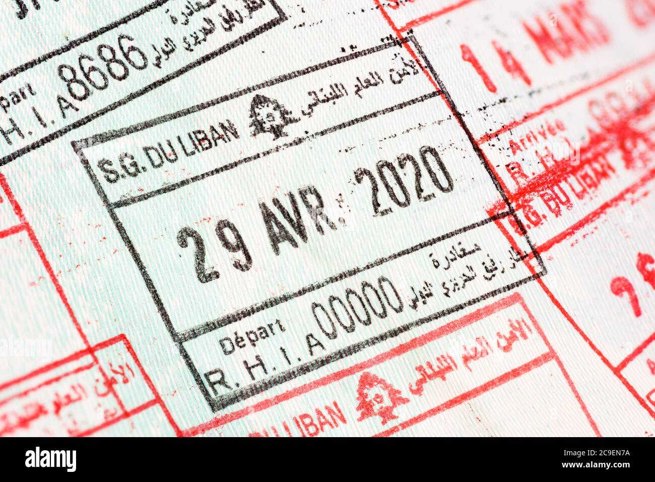 Lebanon passport stamp hi-res stock photography and images - Alamy