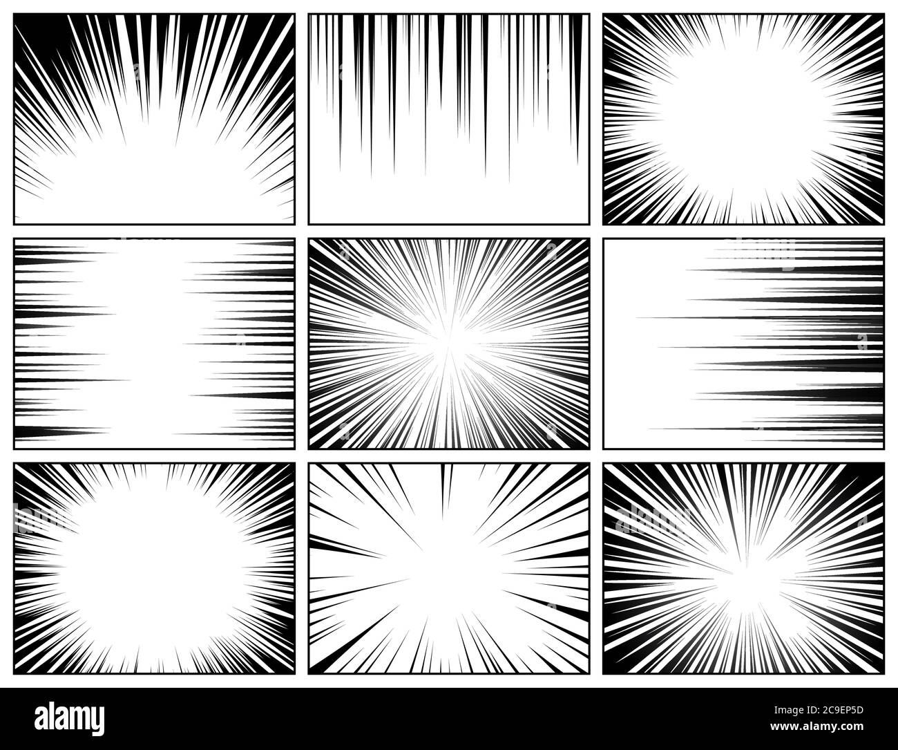 Radial Line Drawing Action Speed Lines Stripes Stock Illustration