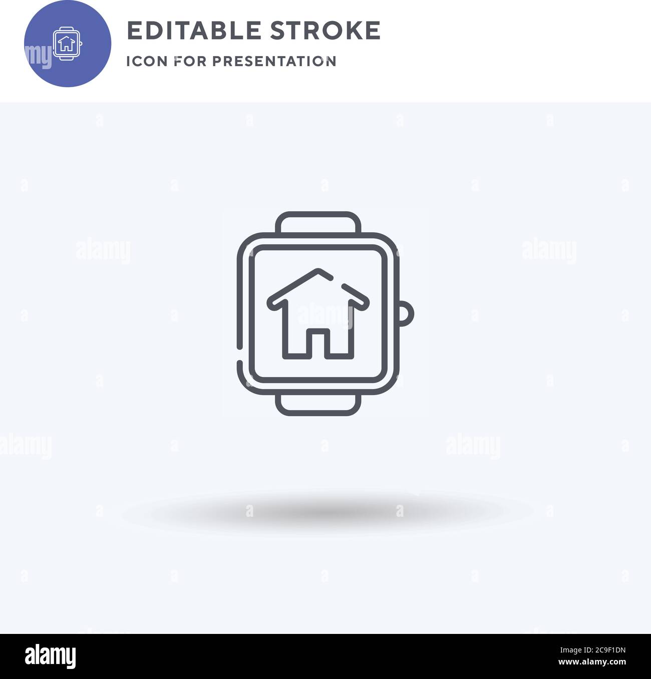 Smartwatch icon vector, filled flat sign, solid pictogram isolated on ...