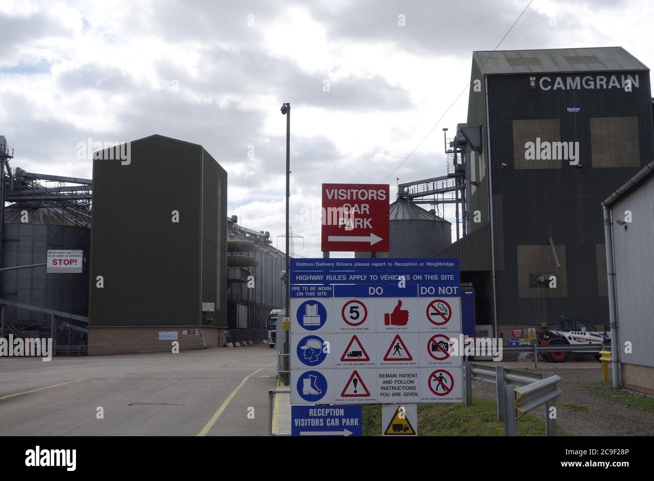 The Linton Advanced Processing Centres, camgrain, grain storage facility for local farmers, linton, cambridgeshire, cambs, england, uk Stock Photo