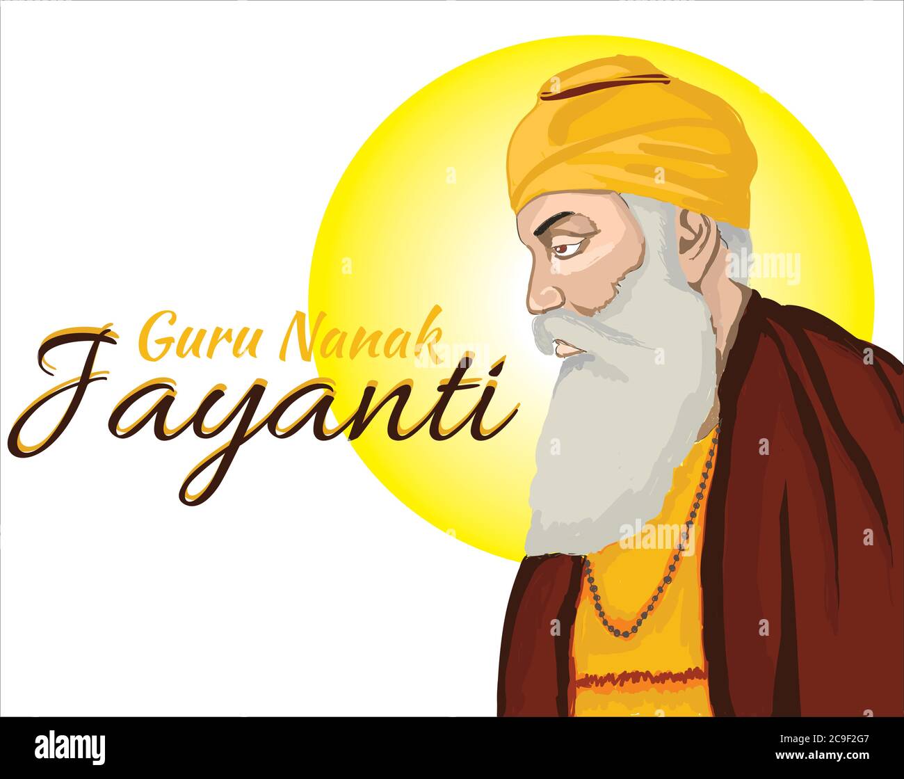 Guru Nanak Jayanti illustration of Happy Gurpurab, festival of Sikh  celebration background Stock Vector Image & Art - Alamy