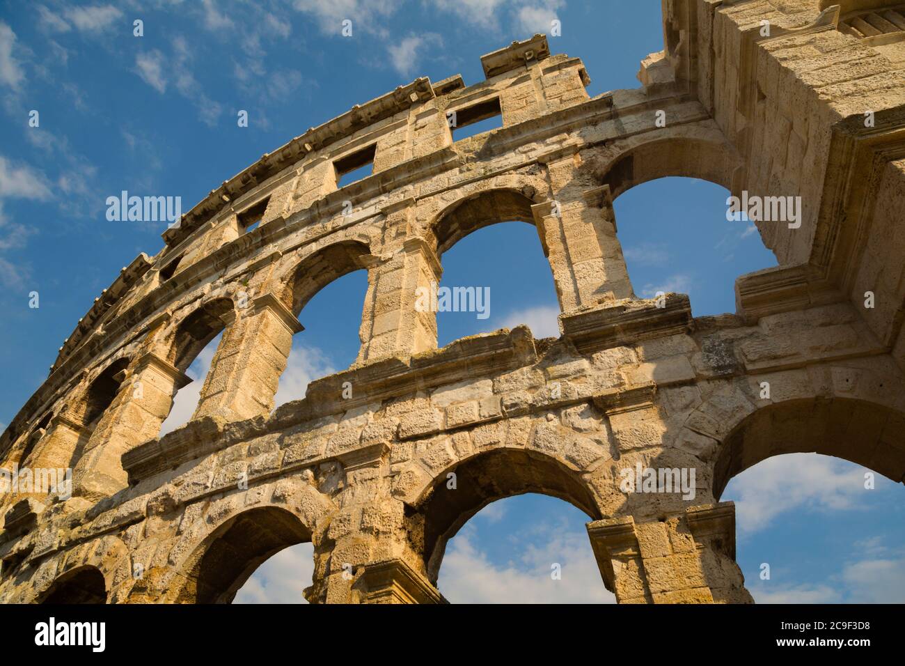 Pula, Istria County, Croatia.  The Roman amphitheatre. Stock Photo