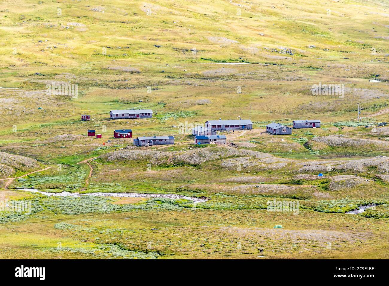 Helags Mountain lodge in the Swedish mountains Stock Photo