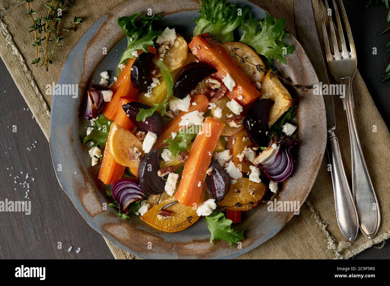 Photo inspiration: Fresh Look at Vegetarian Salad Sheep Cheese Baked Roasted Vegetables Keto Ketogenic Dash